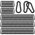 100 PCS 2.36'' Spring Snap Hook Carabiner, M6 1/4 Inch Galvanized Black Steel Carabiner Clip, 260LBS Holding Capacity Quick Link Clip Keychain for Hammock Dog Leash & Camping Gym