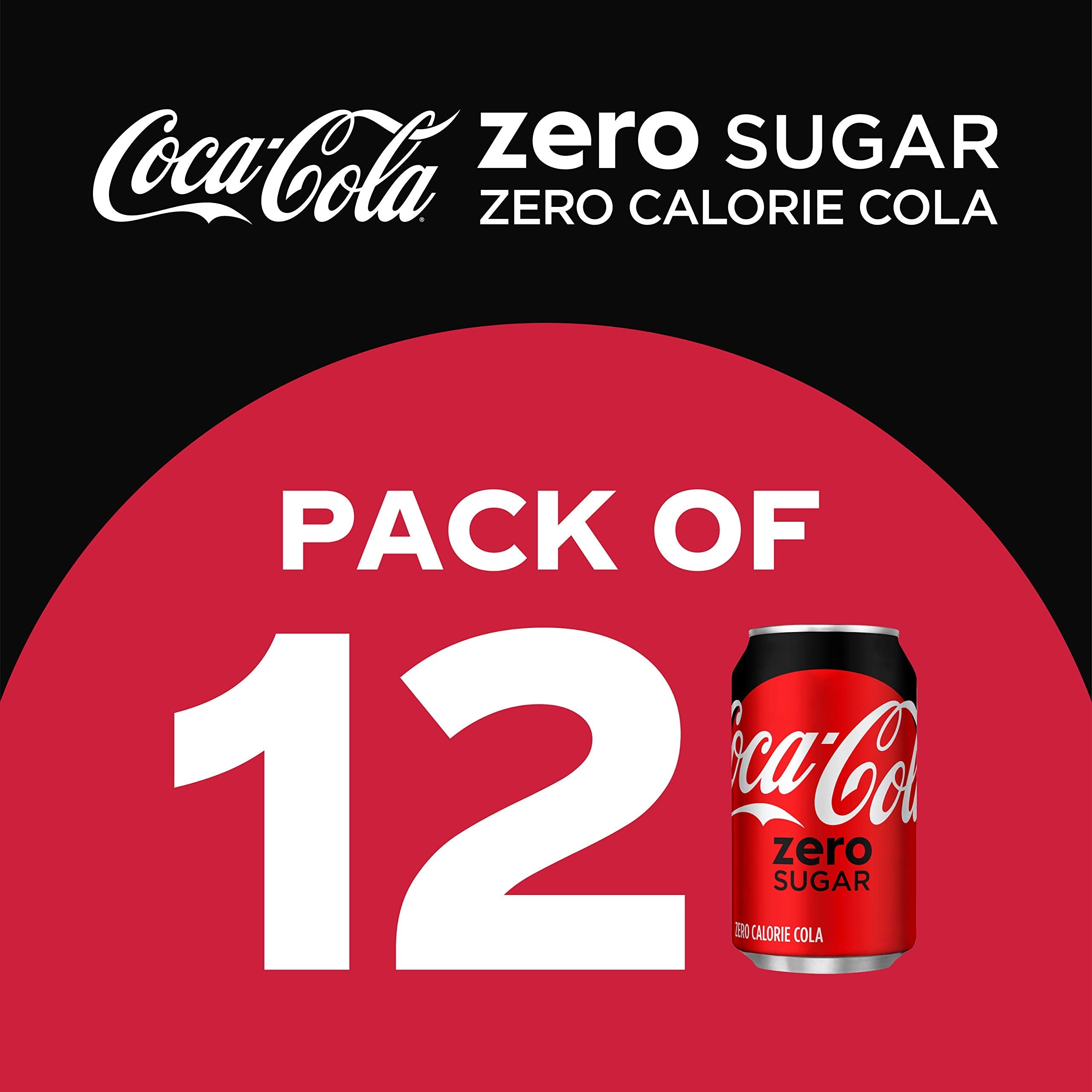 Coca-Cola Coke Zero Sugar Diet Soda Soft Drink, 12 fl oz, 12 Pack