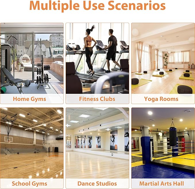 ROOMTEC Workout Mirrors for Home Gym 60"x30", Large Wall Mirror Full Length for Fitness, Yoga, Big Wall Mounted Frameless Glass Mirror for Garage, Dance Studio, Bedroom