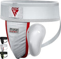 RDX Groin Protector Cup Men, Boxing Kickboxing MMA Muay Thai Sparring Groin Guard, Ventilated Adjustable,Karate Fighting Training, Underwear Jiu Jitsu BJJ Protection, Boys Youth