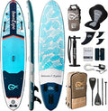 InnoExpo 11' Inflatable Stand Up Paddle Boards with Premium Accessories, Wide Stable SUP Paddle Board Design, Non-Slip Comfort Deck for Youth & Adults