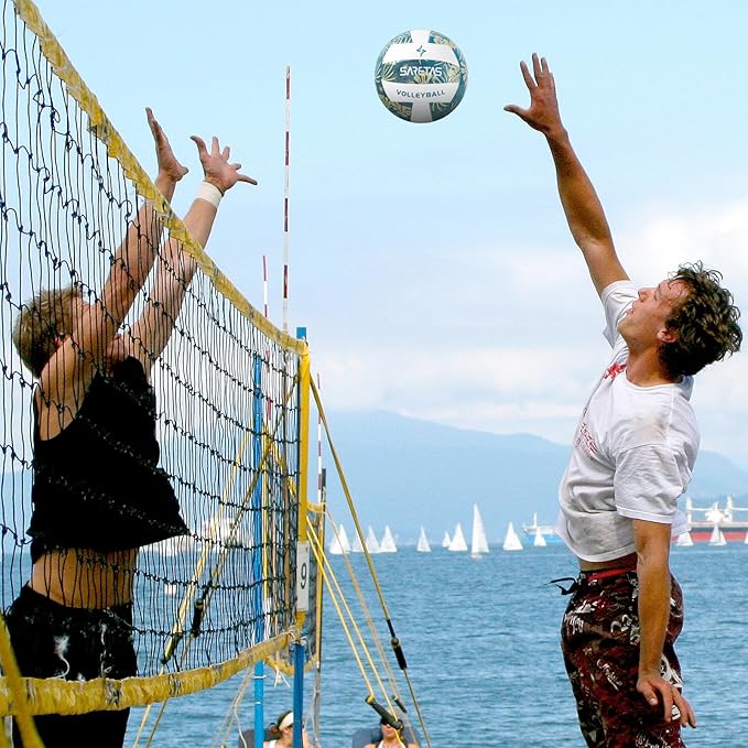 Volleyball Soft Beach Volleyball - Official Size for School, Indoor, Outdoor and Play Game Gym Workout - Play for Girls, Adults and Family.