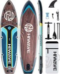 Inflatable Paddle Board 11 '* 34 "* 6" Extra Wide Sup Board, 420lb Capacity Paddle Board for Adults, Suitable for Sea and Lakes, 2+1Family Board