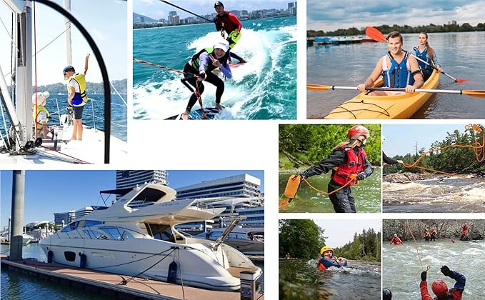 5/8 in (16mm) x 32 ft (10Meter) Marine Floating Rope for Boating, Fishing, Rafting, Camping, Hiking, Hunting, Anchor, Mooring, Dock Lines, Kayak, Canoe, Rescuing Reflective Red