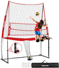 Volleyball Training Equipment, Volleyball Practice Net System Update Freely Adjustable, Portable Volleyball Net for Backyard Indoor Outdoor Hitting Serving Passing Practice