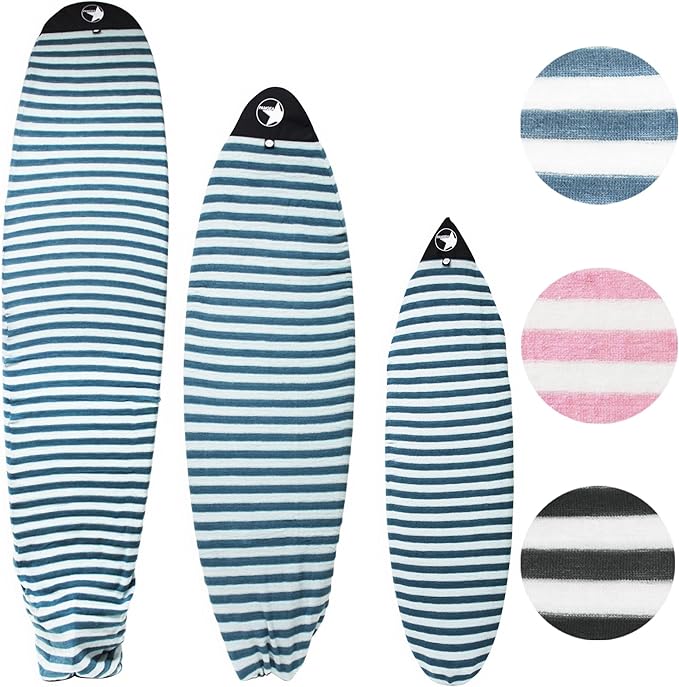 Surf Squared Surfboard Sock Cover and Paddleboard Cover - Lightweight Stretch Protective Surfboard Bag - Surfing Accessories - Shortboard, Longboard, Hybrid, Wakesurf, Standup Paddleboard SUP