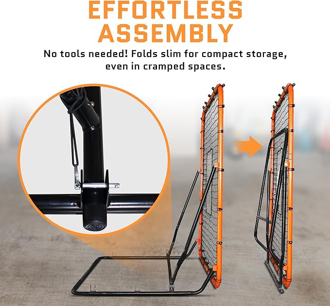 Volleyball Rebounder Net, Soccer Rebounder, Lacrosse Rebounder, Baseball Rebounder Net | Improve Pitching and Fielding Training, Spiking, Passing and Shooting Skills