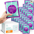 Instant Ice Cold Pack (6” x 5”) - 25 Packs Disposable Instant Ice Packs for Injuries | Cold Compress Ice Pack for Pain Relief, Swelling, First Aid, Toothache, & Outdoor Activities -Subscribe & Save