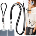 Pulpo 2-in-1 Cell Phone Wrist Strap and Lanyard Black - Anti Theft Phone Lanyard for Men & Women, Wrist Straps for Phones, Lanyards for Smartphones, Adjustable Cellphone Leash & Safety Strap Tether