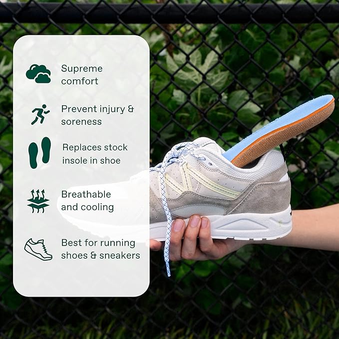 Fulton Men's Shock Absorbing Insoles with High Impact Arch Support - Custom Molding Cork Inserts Alleviate Plantar Fasciitis & Foot Fatigue- Athletic Running Insoles for Men (Men's Size 13.5-14)