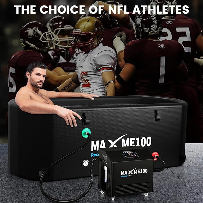 MAXME100® Ice Bath Cold Tub For Athletes, XXL Ice Plunge Tub, Cold Plunge Tube With Step, Water Chiller Compatible, Portable, Inflatable, Outdoor, Indoor (Recovery)