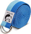 Slim Panda Yoga Strap for Stretching,Cotton Yoga Strap with Adjustable D-Ring Buckle,Non-Elastic Yoga Belt for Pilates,Gym Workouts,Physical Therapy,Improve Flexibility
