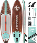 11'6"x35" Inflatable Paddle Board, 450lbs Extra Wide Stand Up Paddleboard for Adults with Premium SUP Accessories Kit & Backpack, Blow Up Kayak Non-Slip Stable Deck Boat for Yoga Fishing Surf