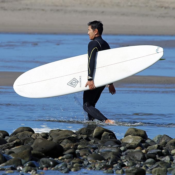 Epoxy Fiberglass Surfboard | High-Performance & Fun Single Fin Longboard Surfboard for All Wave Conditions | 8'0 | 9'0