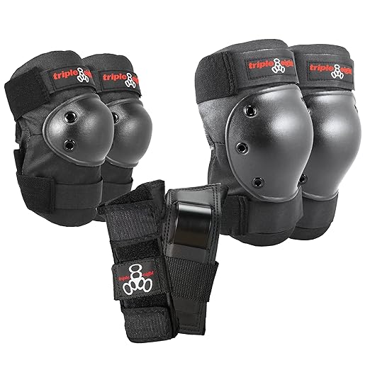 Triple Eight Saver Series 3-Pack Pad Set– Ideal for Skateboarding, In-line Skating, Roller Skating, and Biking