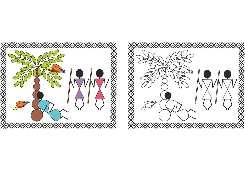 Scholars Hub Best Of Warli Art Paintings Book -Vol 1, Vol 2 (Set Of 2 Books) | 68 Pages