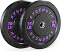 GIKPAL 2-Inch Bumper Plates High Bounce - Rubber Olympic Weight Plates Set for Home Gym, Barbell Plates for Weight Lifting Strength Training,