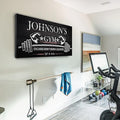Tailored Canvases Personalized Gym Sign Wall Art Decor - Motivational Canvas for Home Gym, Workout Room, Garage, Fitness Center - Workout Inspirational Posters - Excuses Don't Burn Calories Dark, 60x30in