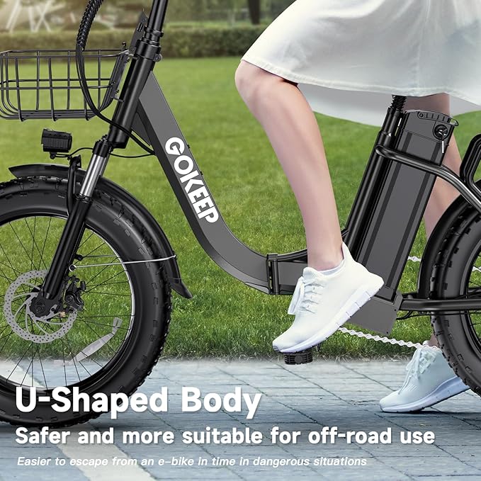 L20A Electric Bike for Adults – Rated 750W Fat Tire E-Bike with 52V 13Ah Battery, IPX65 Waterproof, Foldable Frame, and Advanced Safety Features
