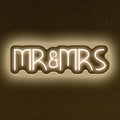 Mr&Mrs Neon Sign for Wedding Neon Light LED Backdrop Wall Decor USB Power Switch with Dimmable Mr and Mrs Sign Wedding Reception Decoration Gift for Anniversary Engagement Banquet (Warm White)