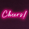 Pink Cheers Led Neon Sign USB Power Switch with Dimmable Led Cheers Sign for Wall Decor Cheer Light Up Sign Neon for Birthday Wedding Party Bar and Night Club 18.5 * 6.69in