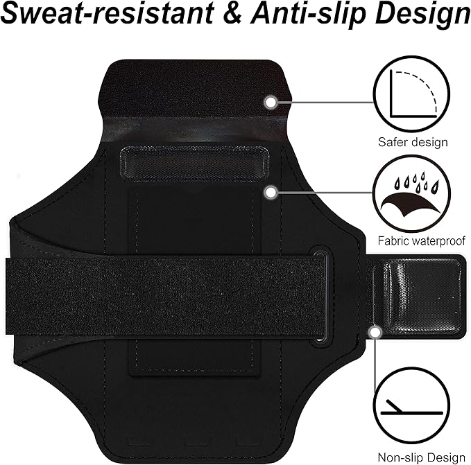 Armband for Samsung Galaxy S25 Ultra/S24 Ultra/S23 Ultra/S22 Ultra/S21 Ultra/S20 Ultra/S25+/S24+/S23+/S22+/S21+/S20+/S10+/S9+/S8+, with Zipper Pocket for for Galaxy Buds (Pink)