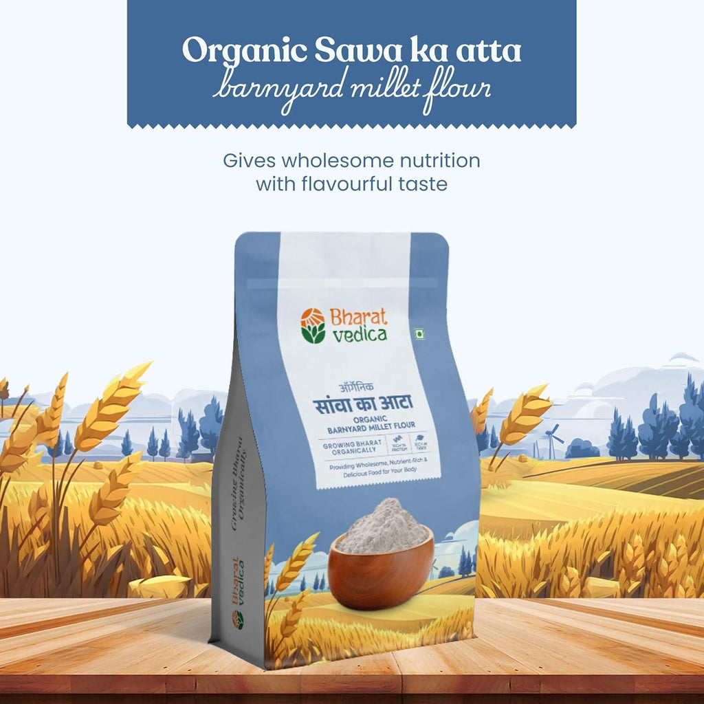 Bharat Vedica Organic Barnyard Millet Flour - Organic Sava ka Atta