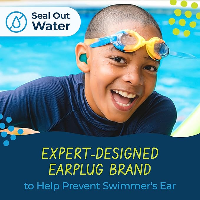 Earvolution Floating Putty Buddies Ear Plugs for Swimming - Invented by an Ear Physician - Moldable, Premium, Silicone - Floats on Water - Waterproof - Made in The USA- 3 Pack - Tan