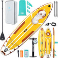 ZLX Inflatable Stand Up Paddle Board, 10'6" SUP Non-Slip Stable Deck Pad, Unique Center Fin, Premium Accessories, Portable Paddleboard for Adults, Beginners, All Skill Levels