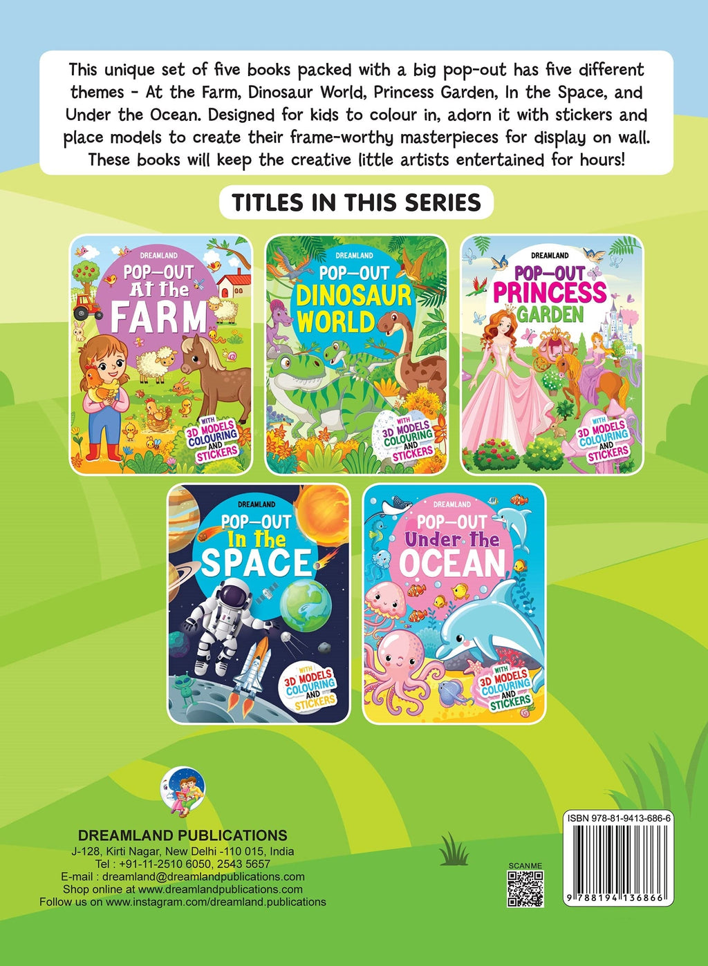 Dreamland Pop-Out Princess Garden- With 3D Models Colouring Stickers