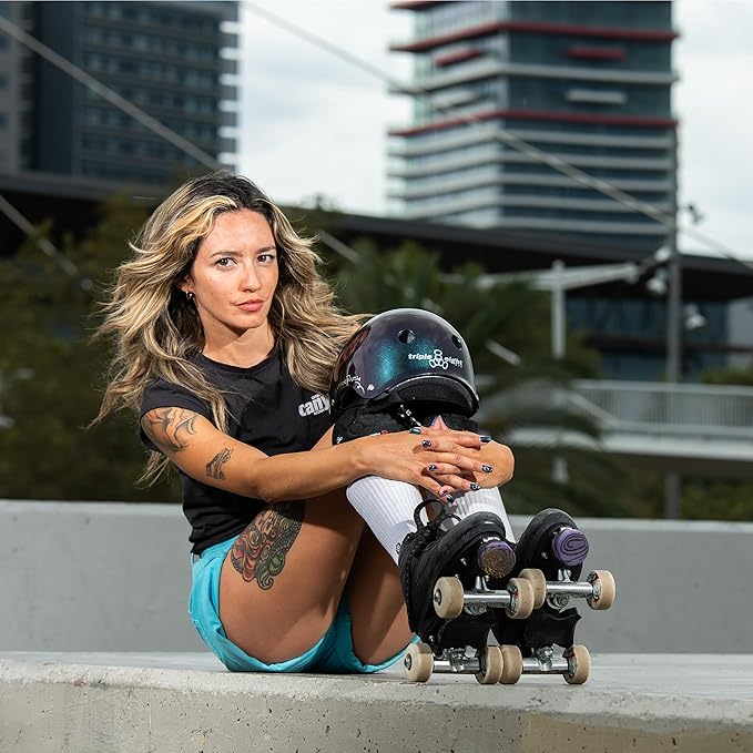 Triple Eight Deep Cover Helmet - Ideal for Skateboarding, Bicycling, BMX, and Roller Skating