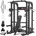 Smith Machine Home Gym with Aluminum Pulley Set- 2000lbs Capacity All-in-One Power Rack with Cable Crossover, Pull-Up Bar & Dip Station, Includes 18 Attachments, P107 Anvil