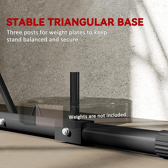 Soozier Foldable Punch Bag Stand, Height Adjustable Heavy Bag Stand with Weighted Base, Free Standing for Home Gym, Stand Only