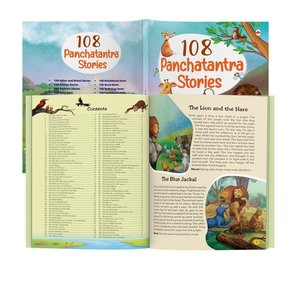 108 Panchatantra Stories (Illustrated) - Story Book For Kids - English Short Stories - Moral Stoy Book - Bedtime Stories - Age 3+ - Read Aloud To Infants, Toddlers