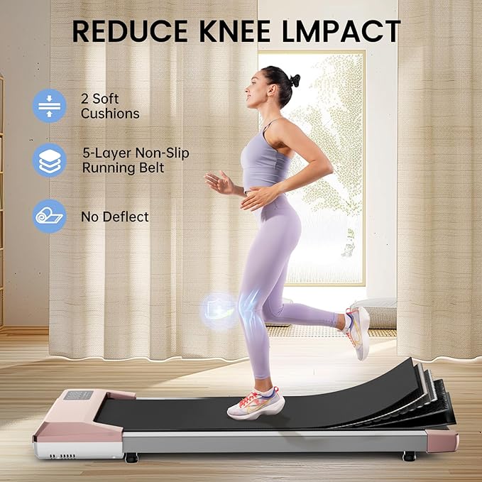 SupeRun Walking Pad, Under Desk Treadmill, 3 in 1 Portable Treadmill with Remote Control LED Display, 2.5 HP Quiet Walking Jogging Machine for Office Home Use, 300 Lbs Capacity