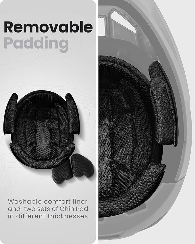 OutdoorMaster MIPS Full Face Mountain Bike Helmet for Men & Women - Two Removable Chin Pad, Ventilation Lightweight - Racing Downhill DH BMX MTB Helmet