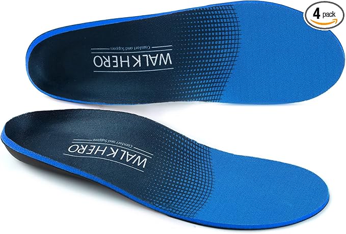 Arch Support Inserts for Men Women - Plantar Fasciitis High Arch Support Insoles, Orthotics Shoe Inserts for Flat Feet, Foot Pain Relief Shock Absorption and Cushioning (Mens 15-15 1/2)