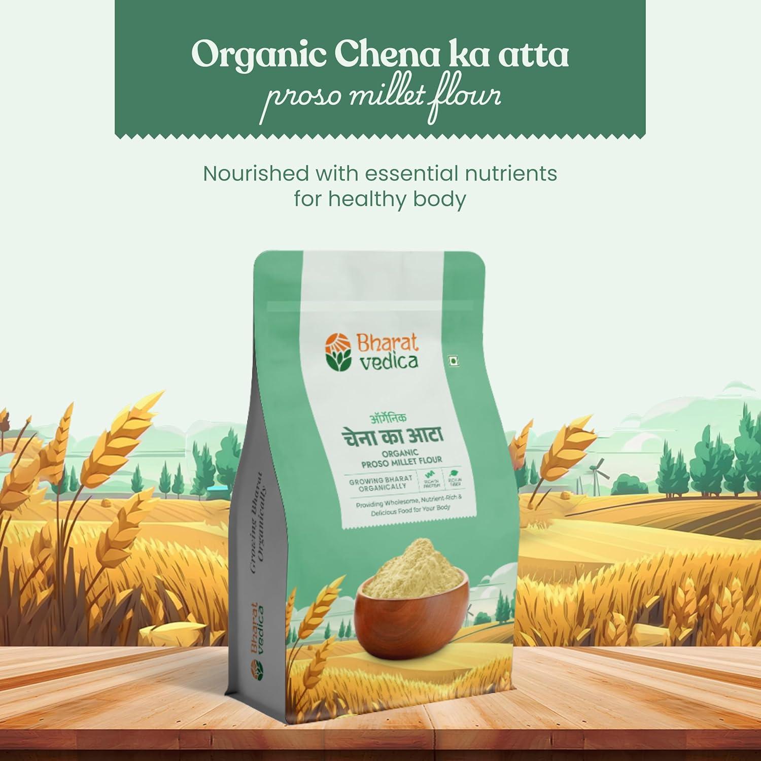Bharat Vedica Organic Proso Millet Flour - Organic Chena ka Atta