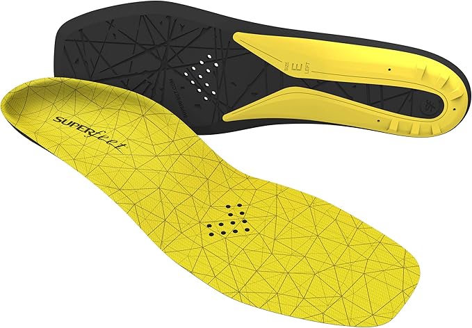 Superfeet Hockey Cushion Insoles - Foam Shoe Inserts for Skates - Professional Grade - Skate Size 7-8