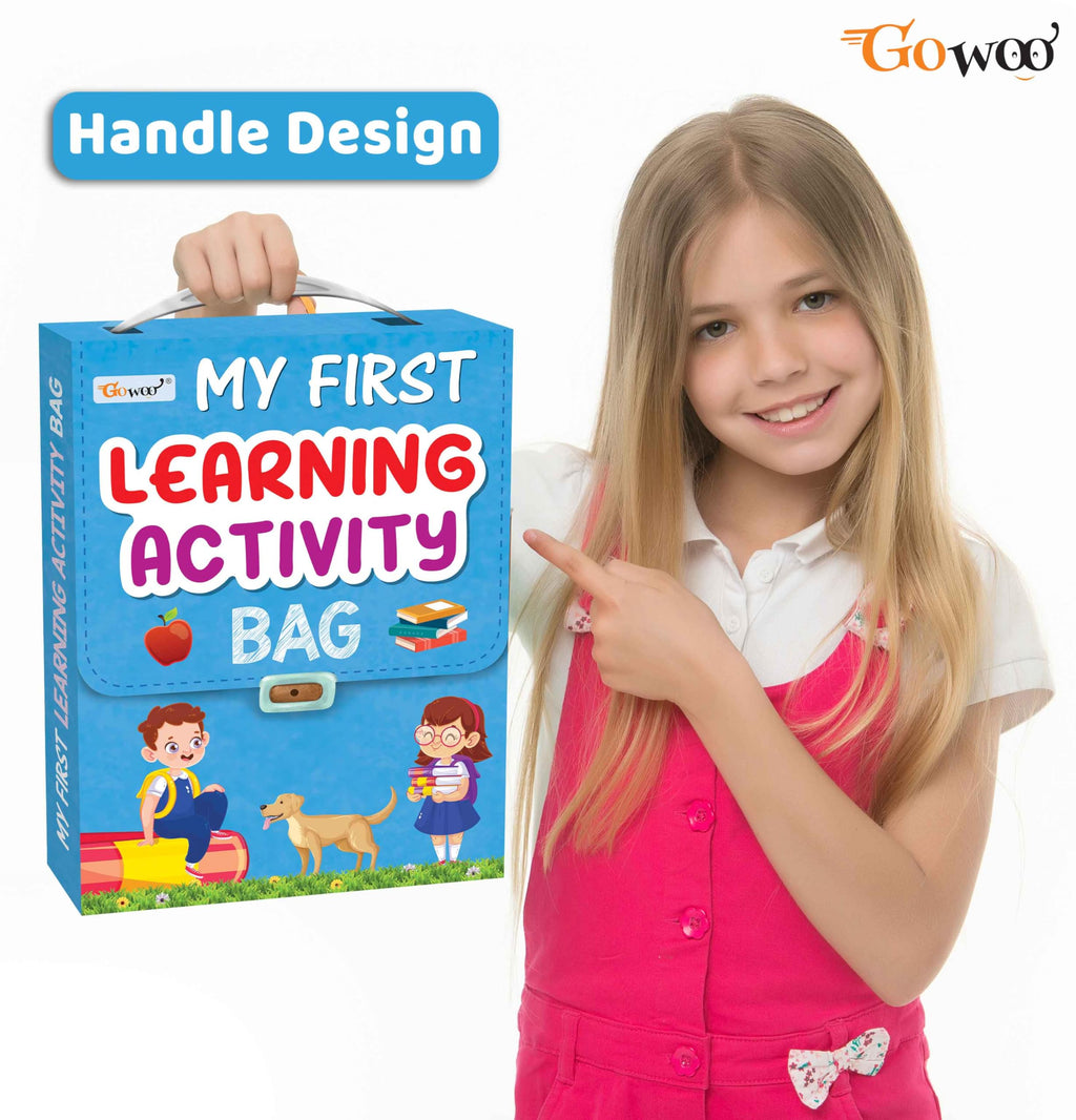 My First Learning Activity Bag : Educational Activity Books, Activity Bag For Early Learners, Kid'S Activity Bag Set-Ages 3-12, Mazes, Small Letters, Capital Letter And More | Activity Books