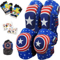 Soft-Style Kids Knee and Elbow Pads with Bike Gloves, Flexible Impact-Resistant Gear for Ages 2-11, Designed for Balance Bikes, Roller-Skating, and Skateboarding