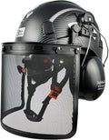 Forestry Safety Helmet with Build-in Visor Mesh Face Shield Ear Muffs 4 in 1 Chainsaw Safety Hard Hats