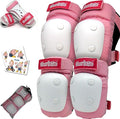 Simply Kids Knee and Elbow Pads with Wrist Guards, HardSoft Pad Tech. - CPSIA Certified Protective Gear Set - Inline Roller Skate Skateboard Bike Knee Pads for Kids Child Girls Boys Toddler Youth