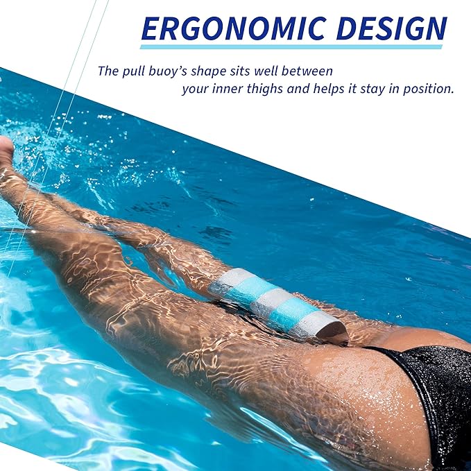 Sunlite Sports EVA 5-Layer Pull Buoy Leg Float - Pool Training Aid, Legs and HIPS Support for Adults, Kids, and Beginners, for Swimming Stroke