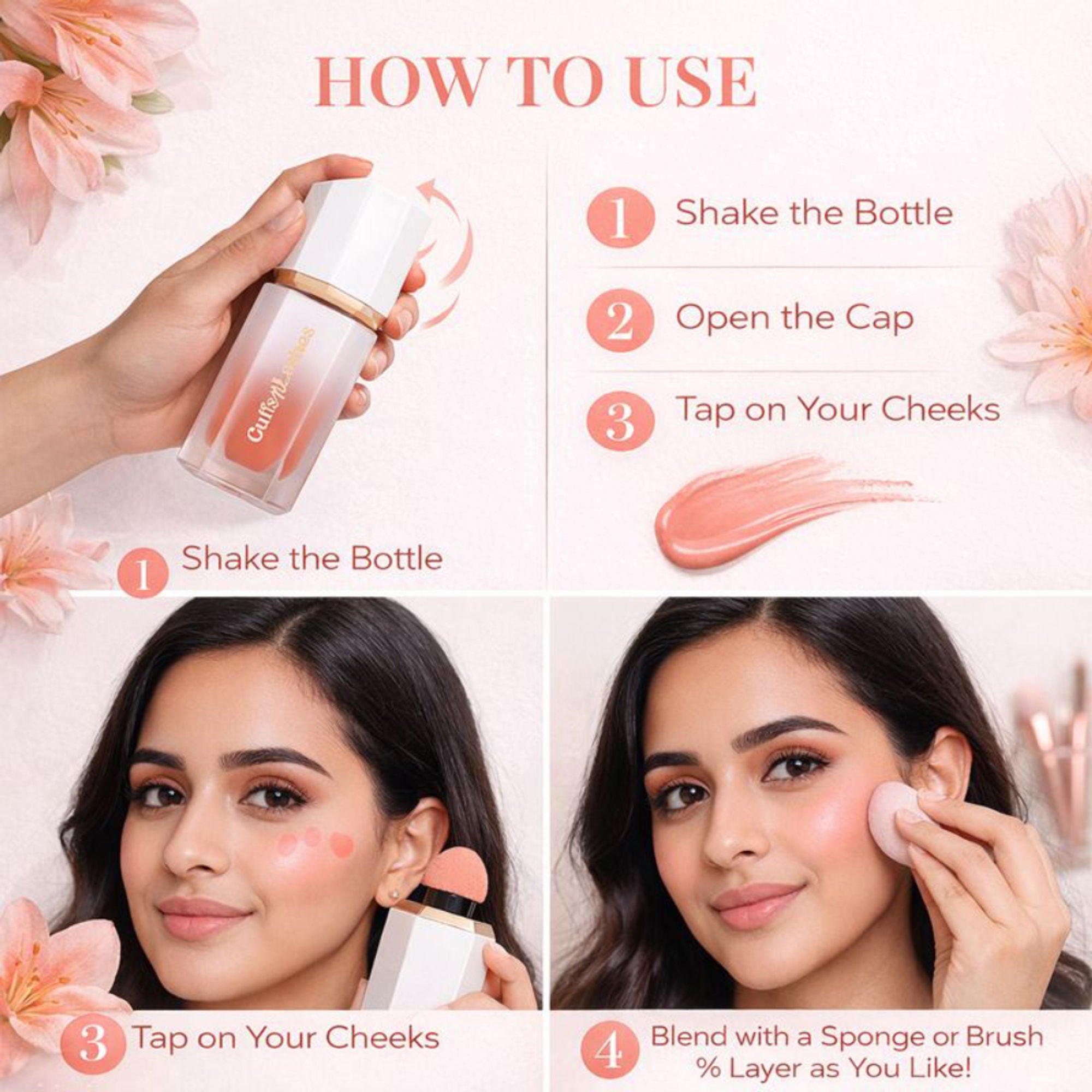 CUFFS N LASHES After Glow Liquid Blush - 04 Orange Blossom