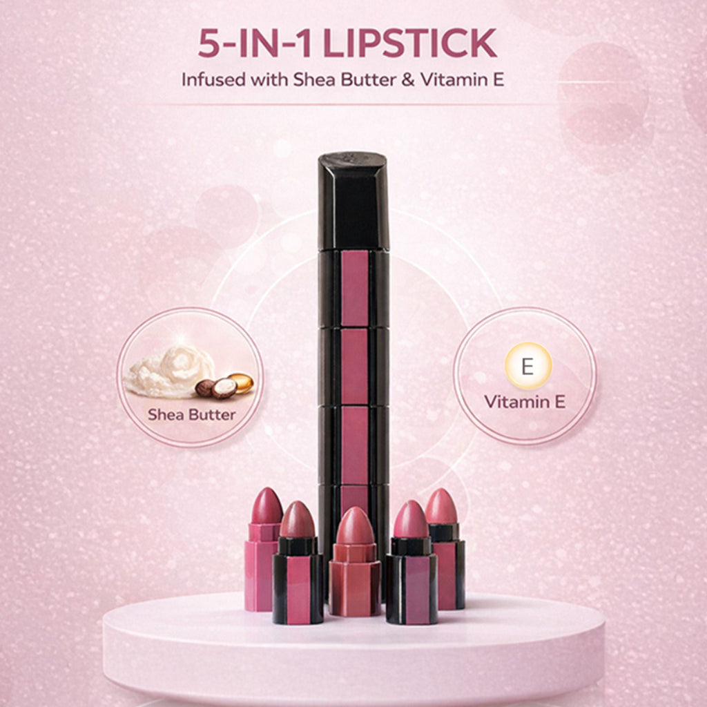 CUFFS N LASHES Penta 5 In 1 Matte Lipstick - 02 Nude