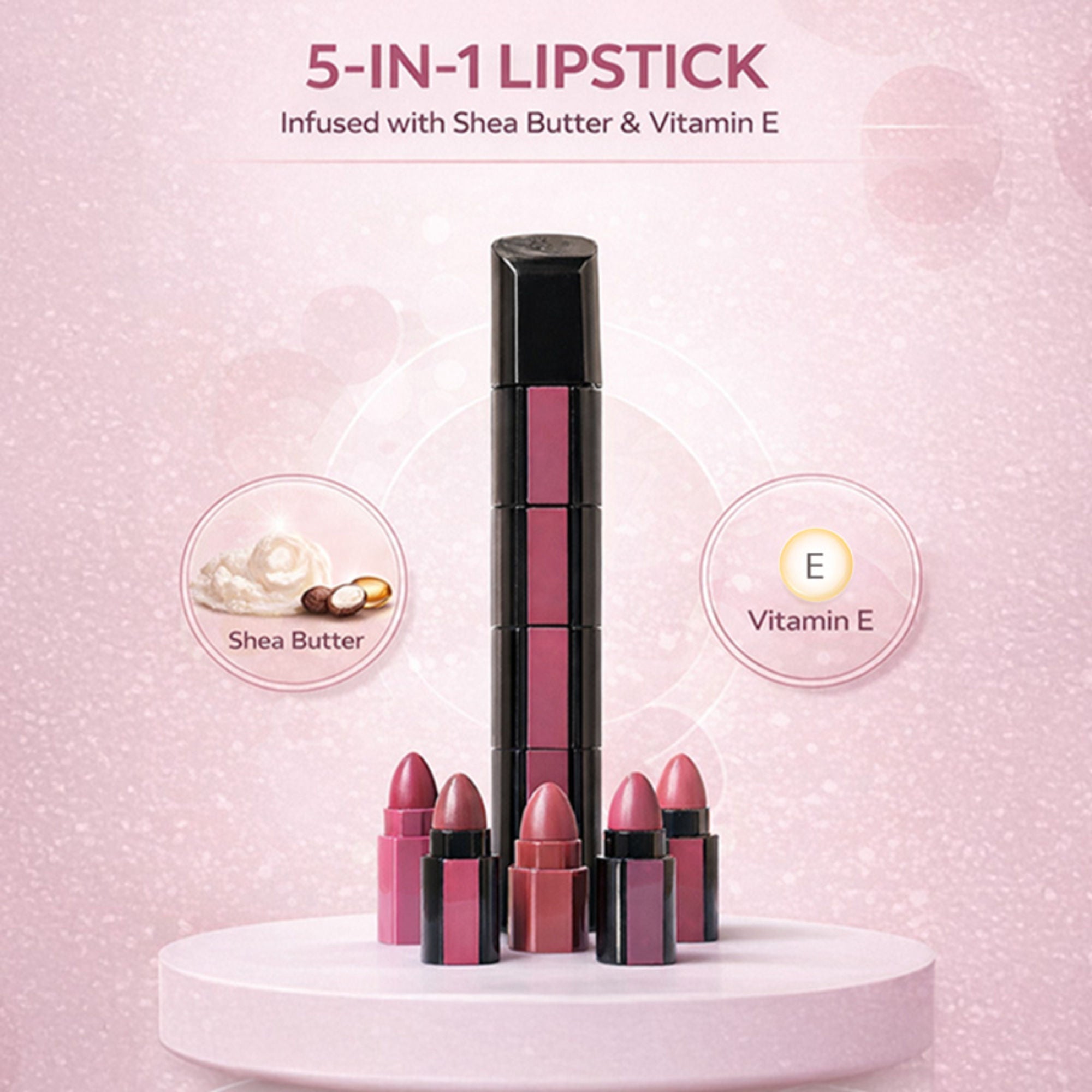 CUFFS N LASHES Penta 5 In 1 Matte Lipstick - 02 Nude
