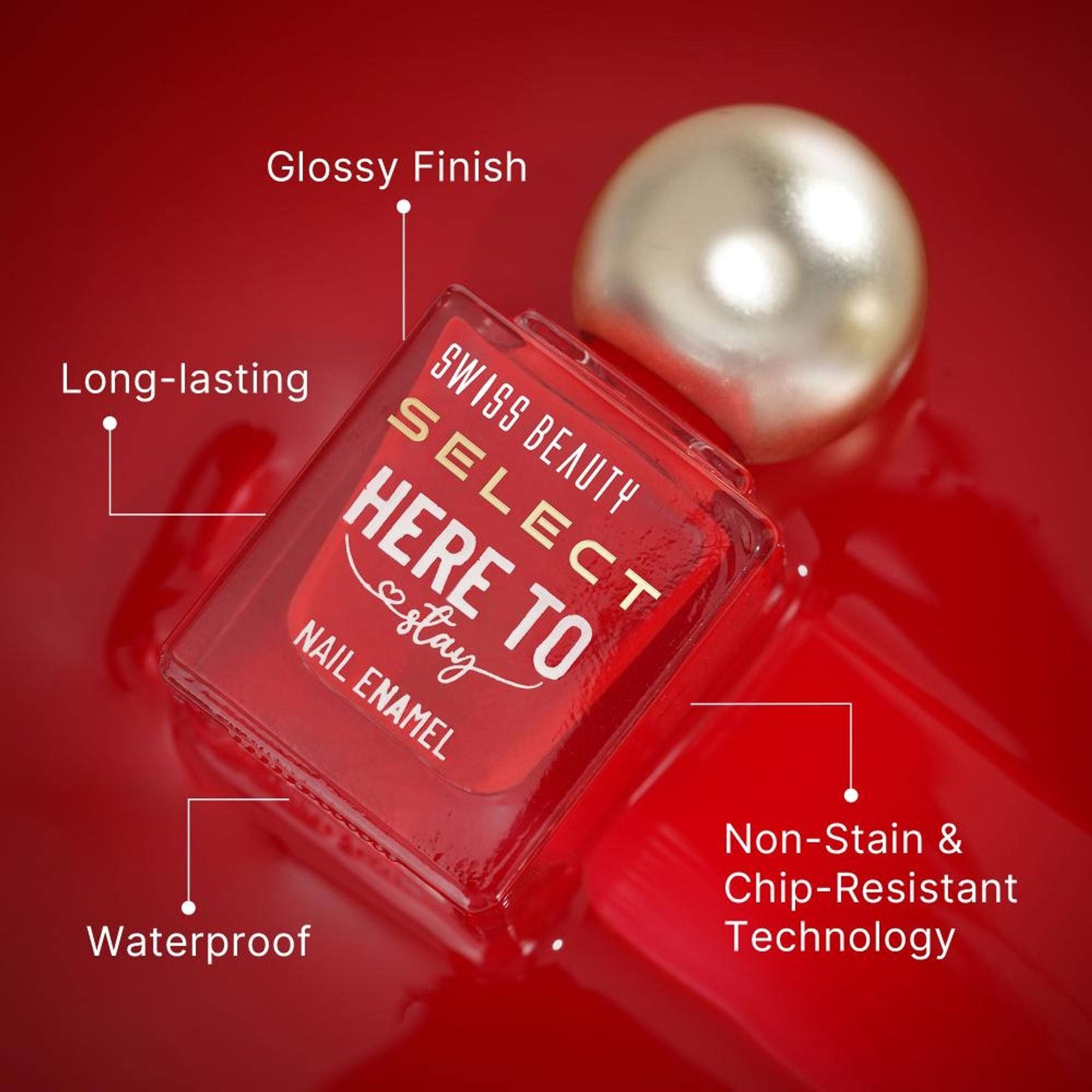 Swiss Beauty Select Here To Stay Nail Enamel - Metallic Silver