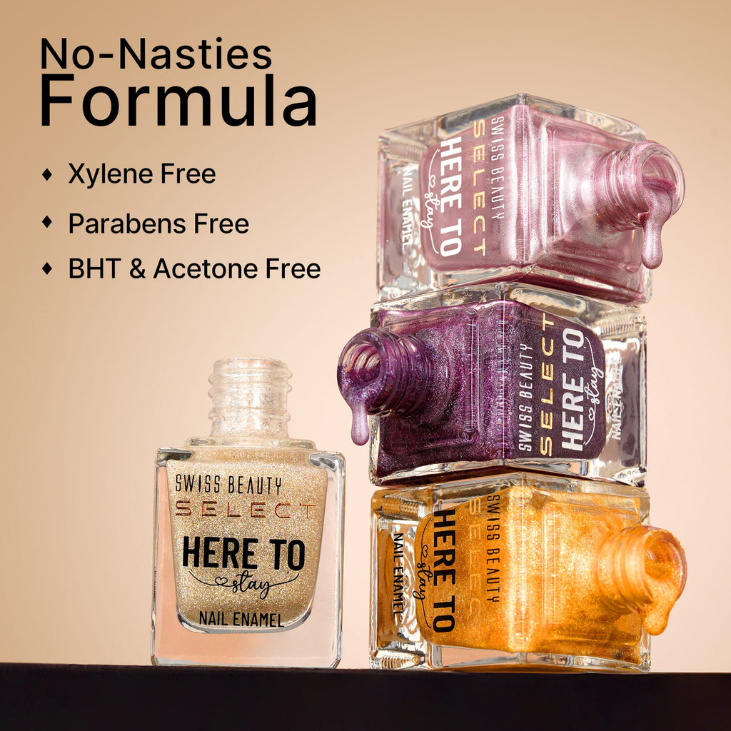 Swiss Beauty Select Here To Stay Nail Enamel - Chunky Champagne