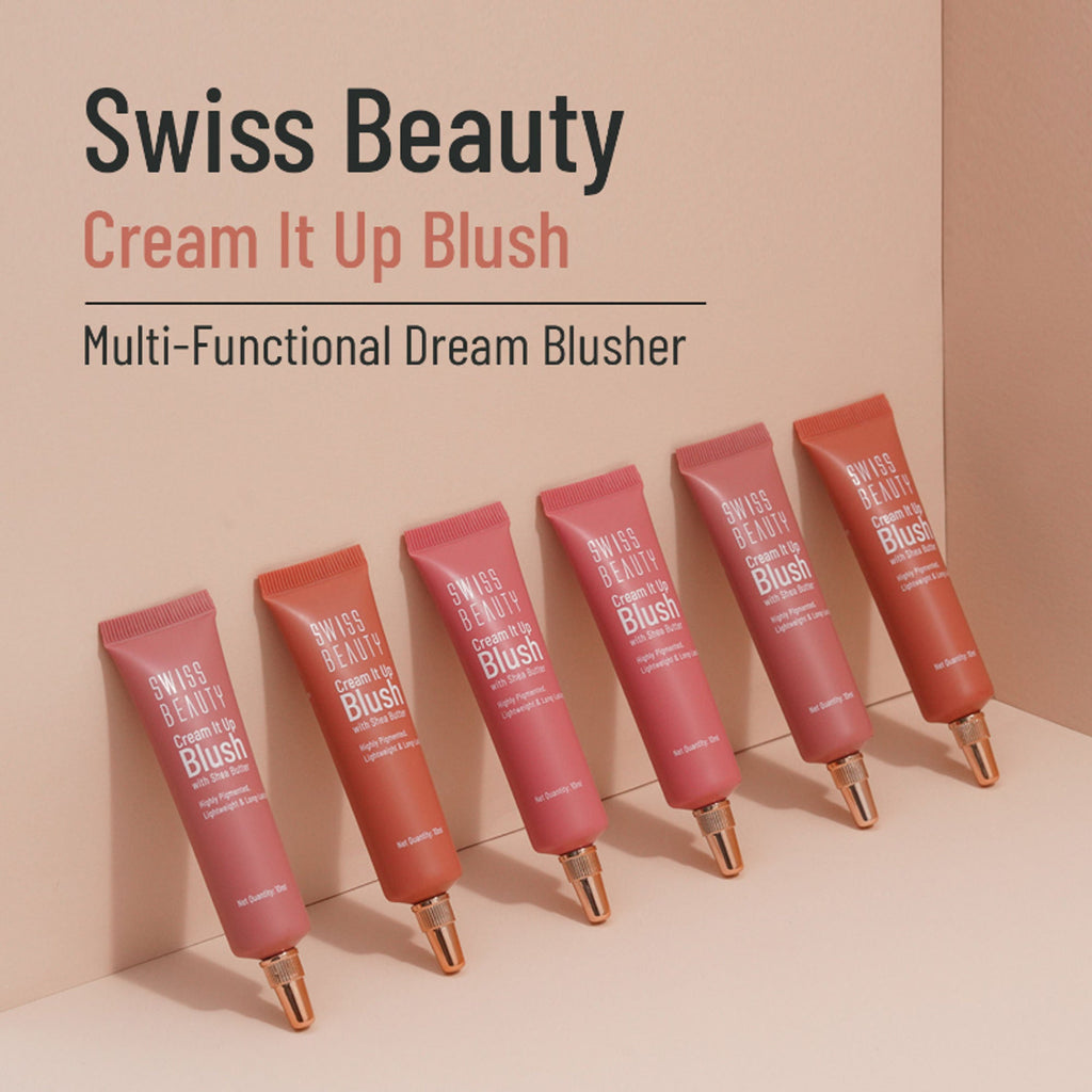 Swiss Beauty Cream It Up Blusher With Shea Butter , Multi-Functional , Matte Finish - 2 Natural Flush